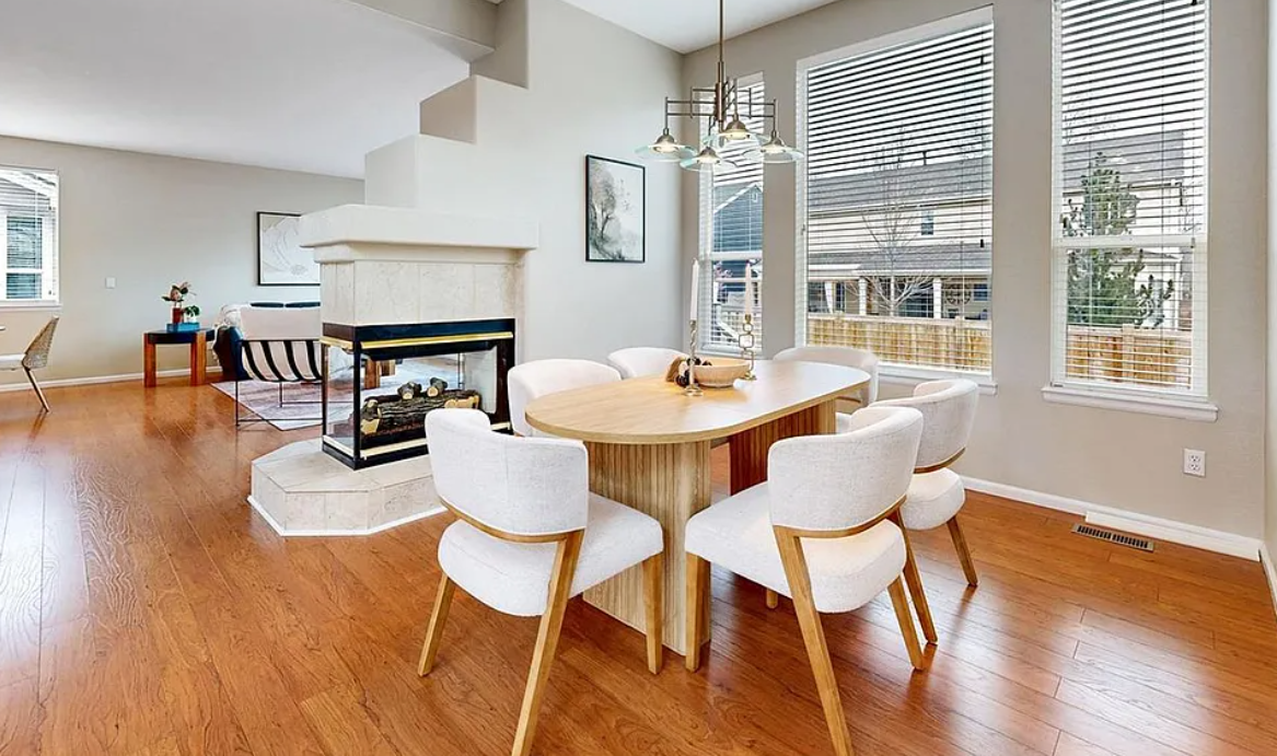 Dining room Littleton - staged by KISS Designs