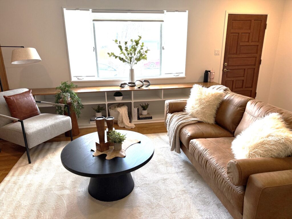Living room staged by KISS Designs - Boulder 2