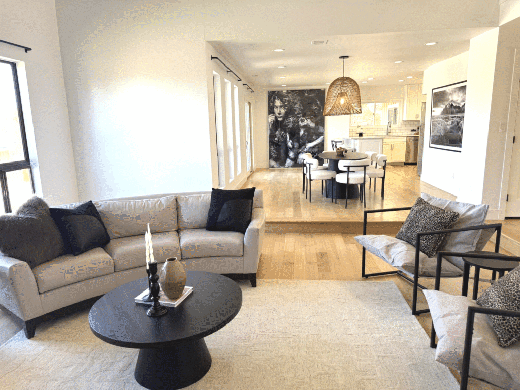 Updated Niwot great room - staged by KISS Designs