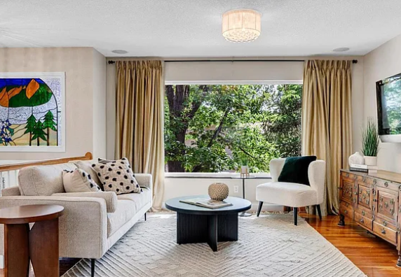 living room Boulder - staged by KISS Designs