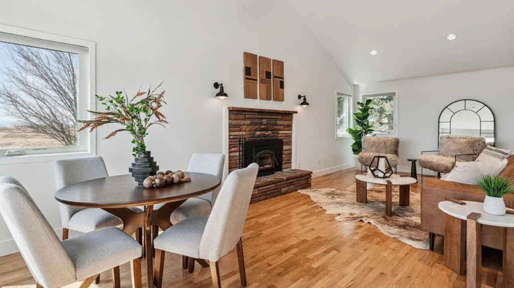 living room Johnstown - staged by KISS Designs